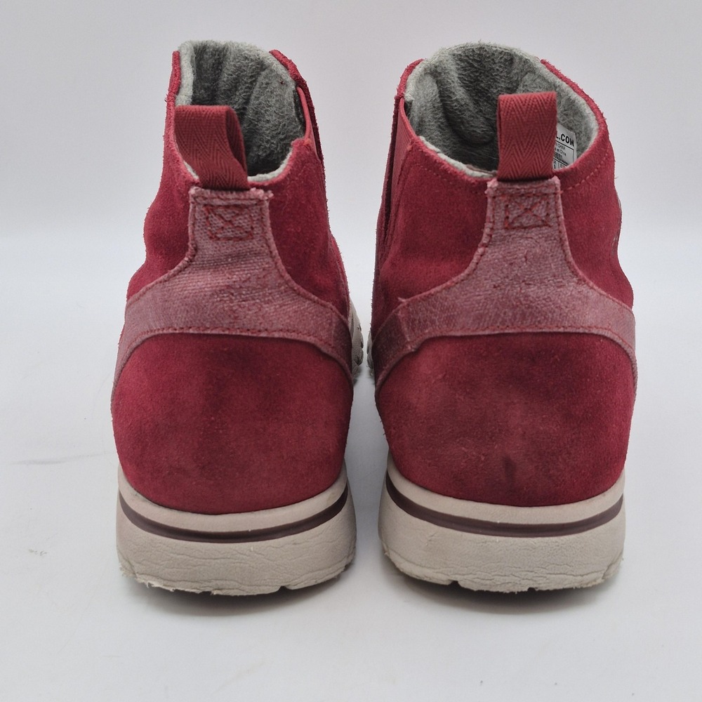 Sorel‎ Boots Womens Size 11 Red Suede Ankle Slip On Fleece Lined Warm NL2746-611 - Picture 8 of 11